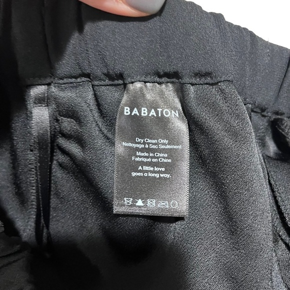 Aritzia Babaton Dexter Pant Jogger Slim Fit Black Size Medium Style 53467 - Picture 10 of 11